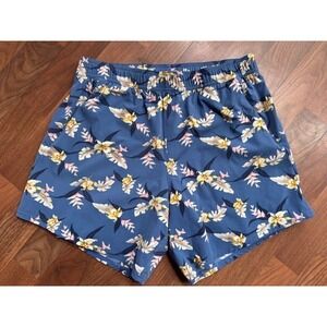 Fair Harbor Swim Trunks Mens LRG Floral Hawaiian Lined Pockets Beach Pool Shorts